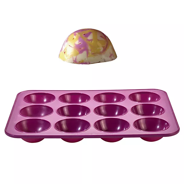Reinforced Silicone 12-Cup Hemisphere Pan 3 Reinforced Silicone 12-Cup Hemisphere Pan