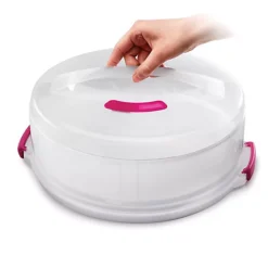 2 In 1 Height Adjustable Cake Carrier Caddy - Round Holds 30cm Cakes 16 2 In 1 Height Adjustable Cake Carrier Caddy - Round Holds 30cm Cakes -Lake Land 73433 4