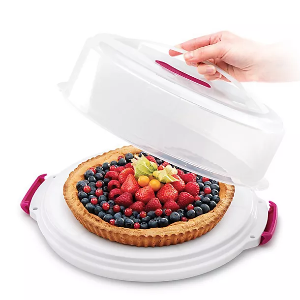 2 In 1 Height Adjustable Cake Carrier Caddy - Round Holds 30cm Cakes 8 2 In 1 Height Adjustable Cake Carrier Caddy - Round Holds 30cm Cakes - Image 6