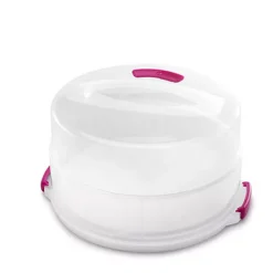 2 In 1 Height Adjustable Cake Carrier Caddy - Round Holds 30cm Cakes 19 2 In 1 Height Adjustable Cake Carrier Caddy - Round Holds 30cm Cakes -Lake Land 73433 7