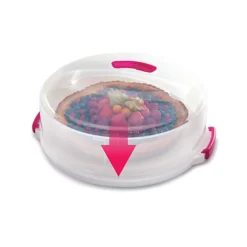 2 In 1 Height Adjustable Cake Carrier Caddy - Round Holds 30cm Cakes 21 2 In 1 Height Adjustable Cake Carrier Caddy - Round Holds 30cm Cakes -Lake Land 73433 9