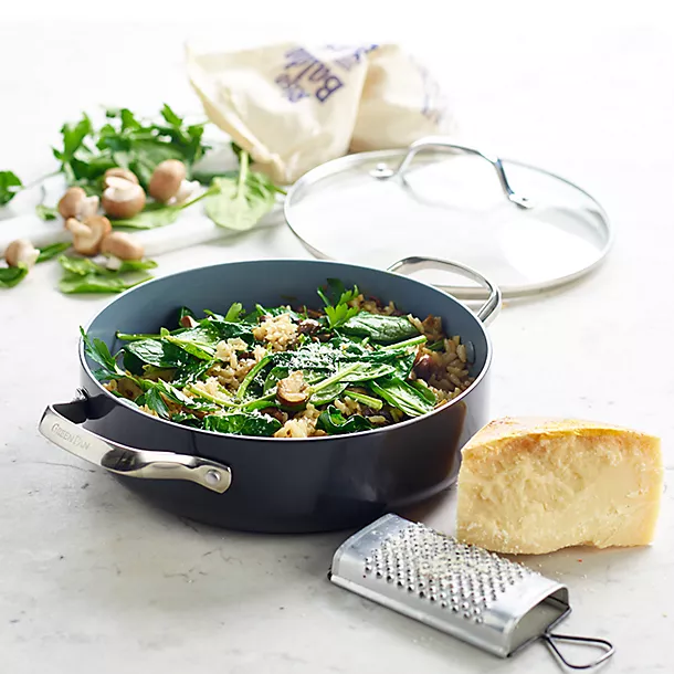 GreenPan Venice Pro 26cm Shallow Casserole With Glass Lid 8 GreenPan Venice Pro 26cm Shallow Casserole With Glass Lid - Image 6