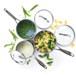 GreenPan Venice Pro 3-Piece Pan Set With Lids 9 GreenPan Venice Pro 3-Piece Pan Set With Lids -Lake Land 73599 3