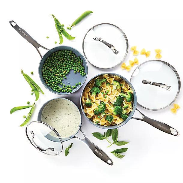 GreenPan Venice Pro 3-Piece Pan Set With Lids 5 GreenPan Venice Pro 3-Piece Pan Set With Lids - Image 3