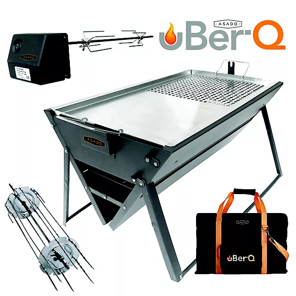 Asado UBer-Q Barbecue, Rotisserie, Grill Plate And Carry Bag 3 Asado UBer-Q Barbecue, Rotisserie, Grill Plate And Carry Bag