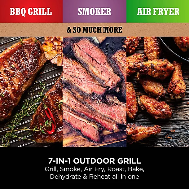 Ninja Woodfire Electric BBQ Grill, Smoker, Air Fryer And Cover Bundle 7 Ninja Woodfire Electric BBQ Grill, Smoker, Air Fryer And Cover Bundle - Image 5